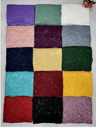 Partywear White Georgette Sequins Saree UK Next Day - BONYHUBSAREE