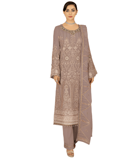 Pastel Bridal Embroidery Georgette Salwar Suit - BONYHUBSALWAR KAMEEZ