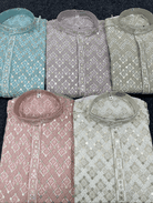 Pastel Wedding Ethnic Men Kurta Pyjama - BONYHUBMEN KURTA