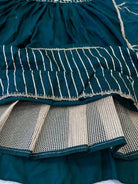 Peacock Green Dola Silk Embellished Gotta Patti Lehenga Choli Set - BONYHUBSALWAR KAMEEZ