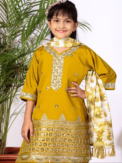 Kids Ethnic Embroidery Punjabi Salwar Suit