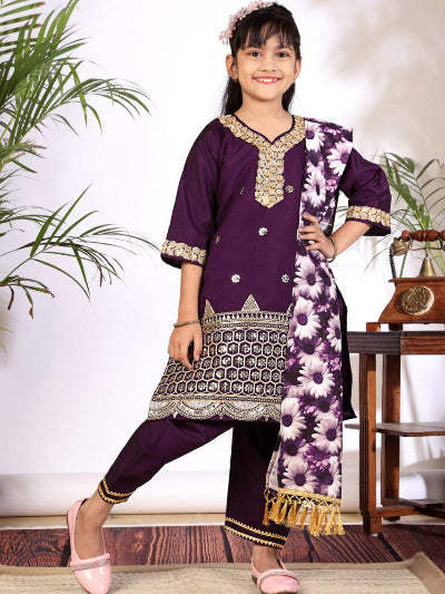 Kids Ethnic Embroidery Punjabi Salwar Suit