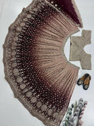 Gold Brown Ombre Georgette Embroidery Lehenga Choli Set - BONYHUBSALWAR KAMEEZ