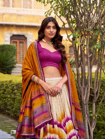 Anahitha Tussar Silk Lehenga Choli Set