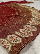 Rich Red Bridal Exquisite Sequins Work Lehenga Choli Set - BONYHUBSALWAR KAMEEZ