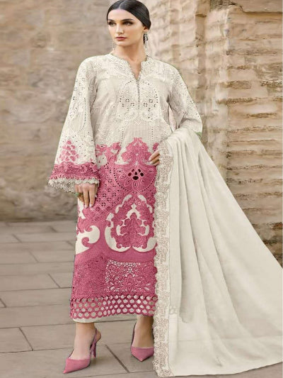 Maaria Chiffon Embroidered Straight Salwar Suit
