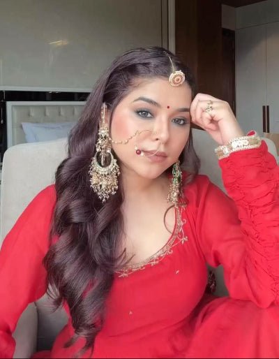 Red Majesty Georgette Sequence Work Anarkali Suit - BONYHUBSALWAR KAMEEZ