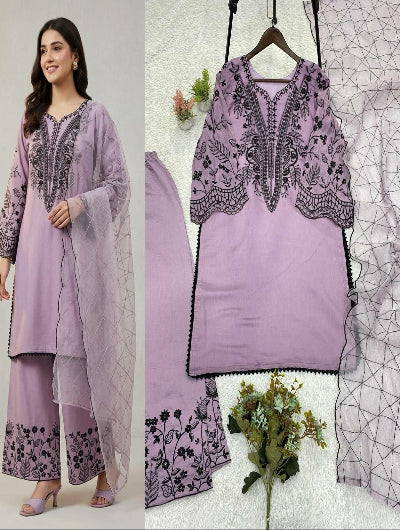 Premium Embroidered Palazzo Suit Set- 4 Colours