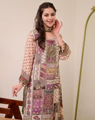 Green Printed Pure Chinon Flowy Salwar Suit Set - BONYHUBSALWAR KAMEEZ