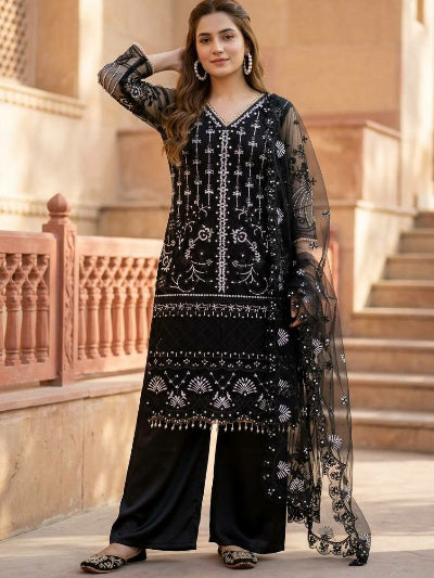Luxury Black Embroidered Salwar Kameez