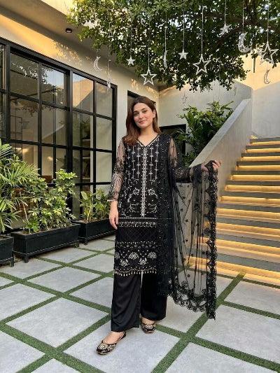Luxury Black Embroidered Salwar Kameez