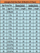 Kids Orange & Purple Silk Floral Lehenga Blouse Set - BONYHUBLehangas