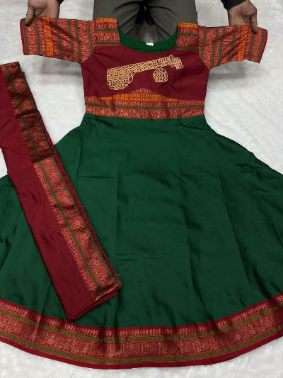 South Traditional Veena Zai Anarkali Dupatta Set Of 2