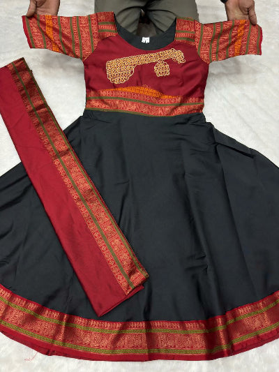 South Traditional Veena Zai Anarkali Dupatta Set Of 2