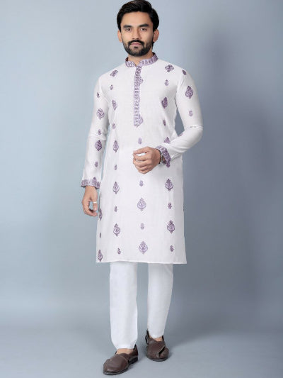 Men’s Chanderi Silk Kurta Pyjama Set UK – Traditional Indian Ethnic Wear