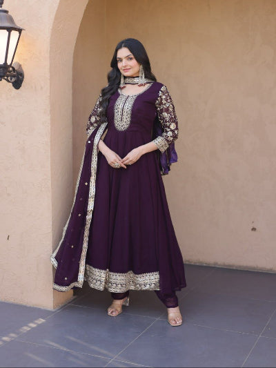 Premium Embroidered Anarkali Suit Set | Asian Ethnic Wear UK