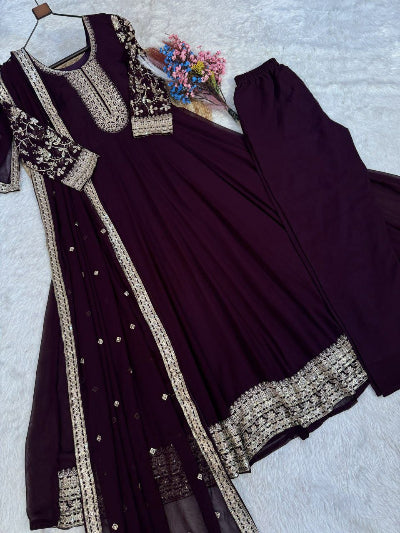 Premium Embroidered Anarkali Suit Set | Asian Ethnic Wear UK