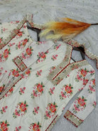 White Pink Designer Floral Chinon Silk Sharara Suit - BONYHUBSALWAR KAMEEZ