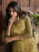 Mayesha Mustard Yellow Embroidery Bridal Salwar Kameez - BONYHUBSALWAR KAMEEZ