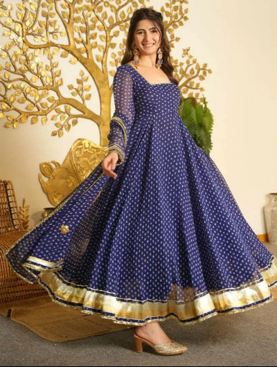 Superhit Bandhani Georgette Anarkali Suit for Women