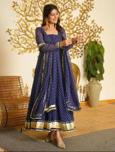 Superhit Bandhani Georgette Anarkali Suit for Women