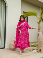 Stunning Pink Embroidered Anarkali Suit UK Next Day - BONYHUBSALWAR KAMEEZ