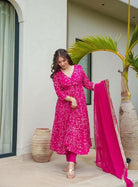 Stunning Pink Embroidered Anarkali Suit UK Next Day - BONYHUBSALWAR KAMEEZ