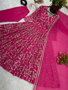 Stunning Pink Embroidered Anarkali Suit UK Next Day - BONYHUBSALWAR KAMEEZ