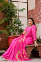 Pink Bandhani Plus Size Kurti Dupatta Set of 2 UK Next Day - BONYHUBSALWAR KAMEEZ