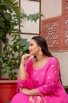 Pink Bandhani Plus Size Kurti Dupatta Set of 2 UK Next Day - BONYHUBSALWAR KAMEEZ