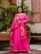 Pink Bandhani Plus Size Kurti Dupatta Set of 2 UK Next Day - BONYHUBSALWAR KAMEEZ