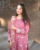 Pink Chanderi Silk Embroidered Salwar Suit Set - BONYHUBSALWAR KAMEEZ