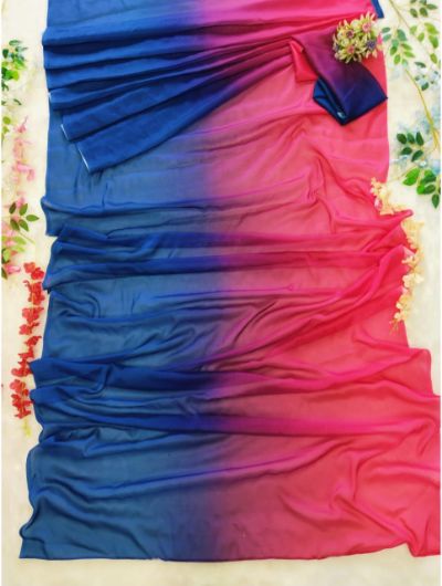 Pink Shaded 1 Minute Saree Ready to Wear Silk Sari - BONYHUBSAREE