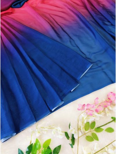 Pink Shaded 1 Minute Saree Ready to Wear Silk Sari - BONYHUBSAREE