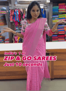 Pink Zip & Go 10 Second Trending Saree Gown - BONYHUBSAREE
