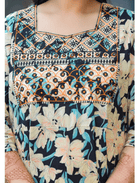 Plus size Anarkali Cream Floral Kurti Dupatta Set of 2 - BONYHUBSALWAR KAMEEZ