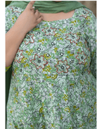 Plus size Anarkali Seagreen Kurti Dupatta Set of 2 - BONYHUBSALWAR KAMEEZ
