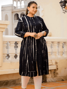 Plus Size Black Tye Dye Kurti - BONYHUBSALWAR KAMEEZ