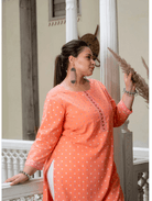 Plus Size Carrot Pure Cotton Straight Kurti - BONYHUBSALWAR KAMEEZ
