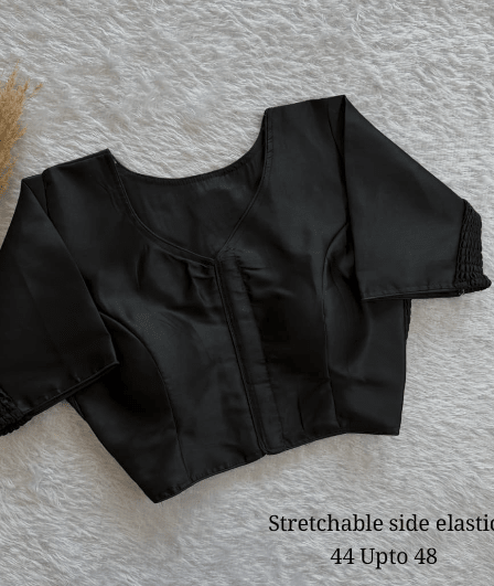 Plus size Designer Silk Neck Readymade Blouse - BONYHUBblouses