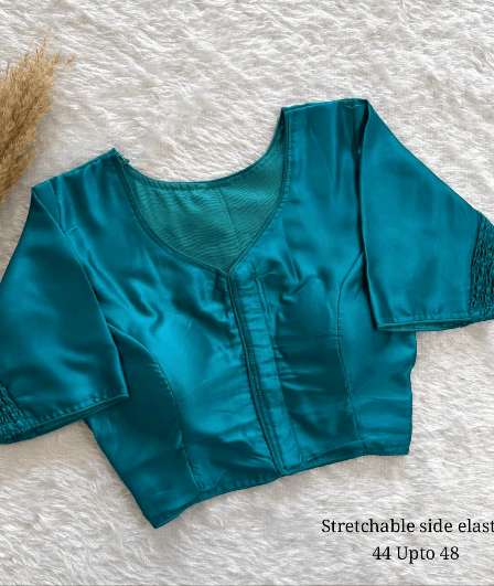 Plus size Designer Silk Neck Readymade Blouse - BONYHUBblouses