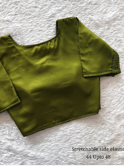 Plus size Designer Silk Neck Readymade Blouse - BONYHUBblouses