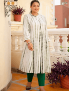 Plus Size Green Tye Dye Kurti - BONYHUBSALWAR KAMEEZ
