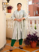 Plus Size Green Tye Dye Kurti - BONYHUBSALWAR KAMEEZ