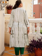 Plus Size Green Tye Dye Kurti - BONYHUBSALWAR KAMEEZ