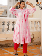 Plus Size Pink Tye Dye Kurti - BONYHUBSALWAR KAMEEZ