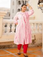 Plus Size Pink Tye Dye Kurti - BONYHUBSALWAR KAMEEZ