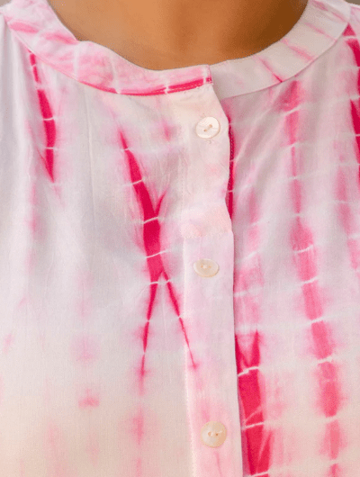 Plus Size Pink Tye Dye Kurti - BONYHUBSALWAR KAMEEZ