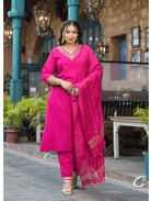 Plus Size Rani Pink Salwar Suit UK Next Day - BONYHUBSALWAR KAMEEZ