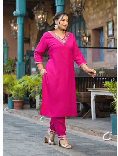 Plus Size Rani Pink Salwar Suit UK Next Day - BONYHUBSALWAR KAMEEZ